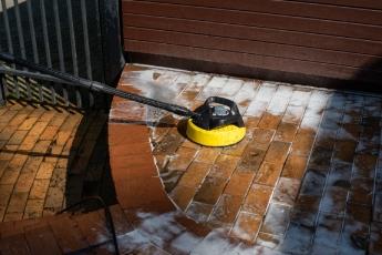 Pavers Power Washing and joint sanding